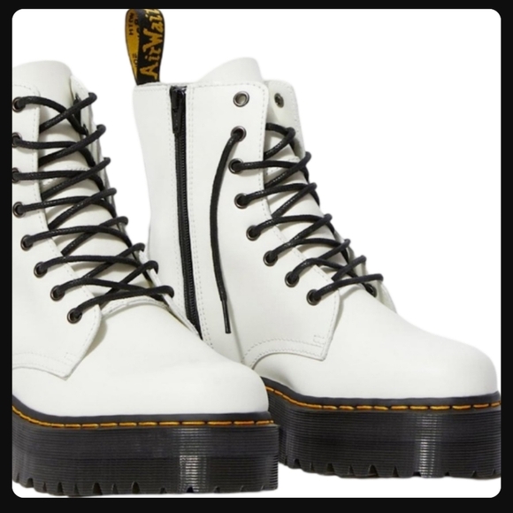 Dr. Martens Jadon BootsWhite Platform Chunky Combat Size 5 NEW - Picture 8 of 14